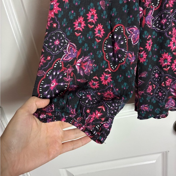 Torrid Smocked Blouse with Puff Sleeves Floral Pattern Stretch NWT 3X - Picture 8 of 12